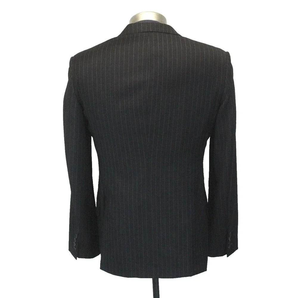charcoal pinstripe Michael Andrews Bespoke blazer jacket sport suit coat slim 40